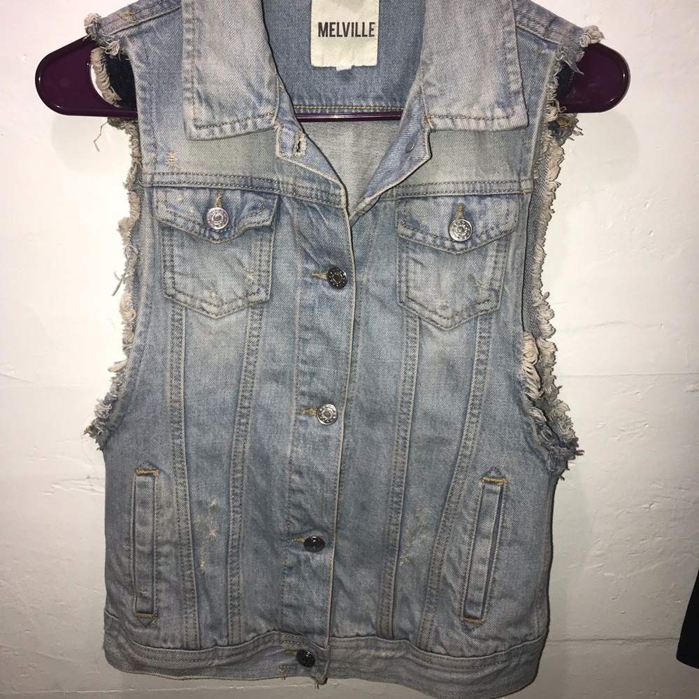 Brandy Melville Distressed Jean Vest